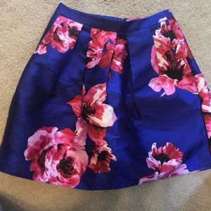 High waisted floral skirt worn once
